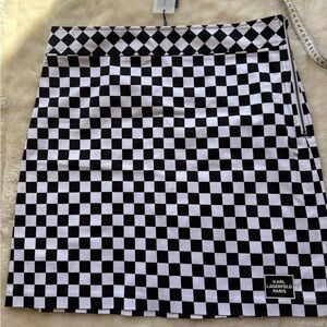 Karl Lagerfeld Black and White Mini Pencil Skirt